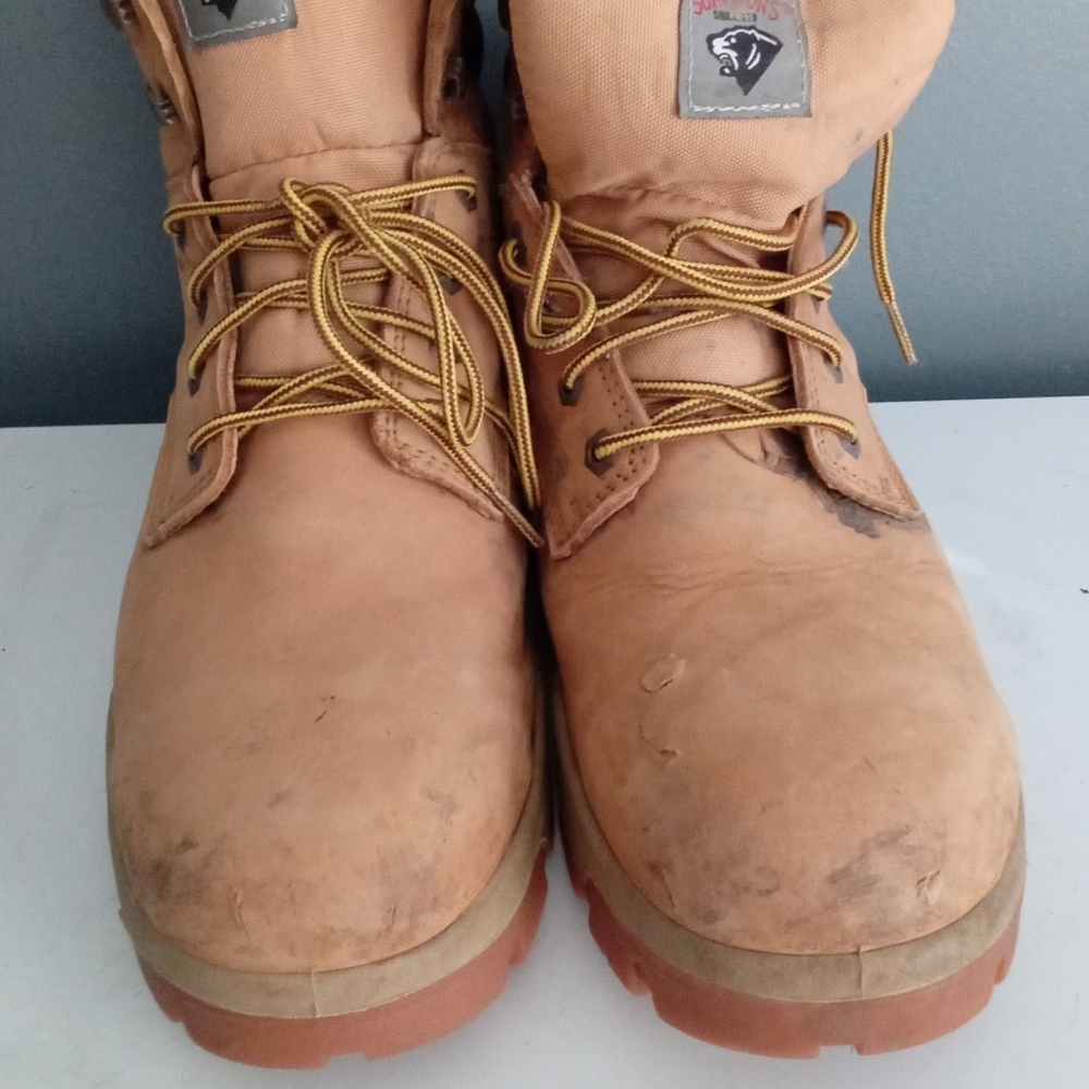 Herman Survivors Men's Tan Work Boots Lace‎ Up Steel Toe Size 11